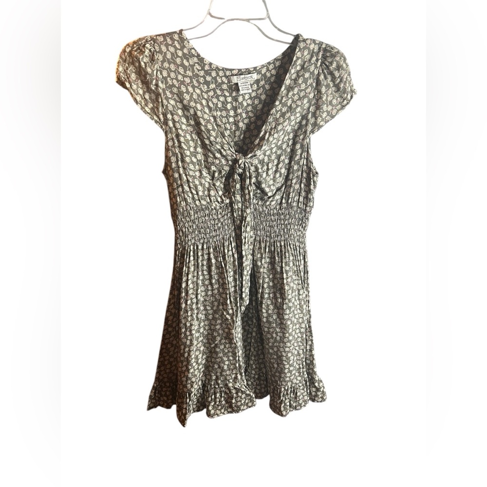 Swool green Patterned Short Sleeve mini Dress Sz Medium